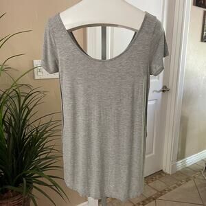 Gray Short Sleeve Women's Top